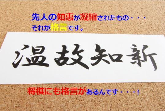 将棋の格言とは タイプわけと初心者がとりあえず知っておきたい例 将棋ブログ執筆の新定跡を開発する日記